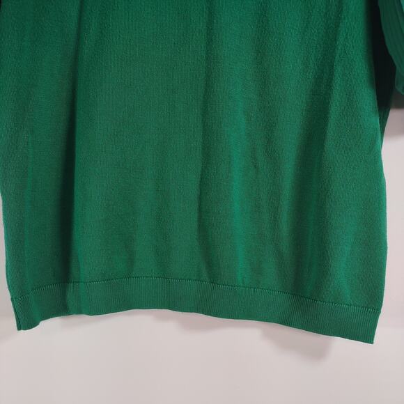 Adrianna Papell Green Sweater with Ruffle Details, Size Small - Picture 5 of 8